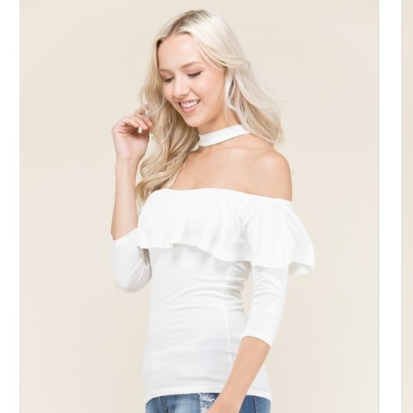 LAST 3!!! Off The Shoulders White Sleeve Blouse - Picture 10 of 13